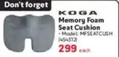Makro KOGA Memory Foam Seat Cushion offer