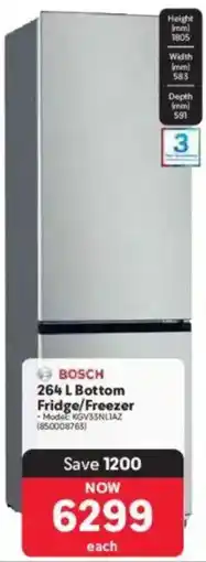 Makro BOSCH Bottom Fridge/ Freezer offer