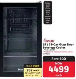 Makro Swan 78-Can Glass Door Beverage Cooler offer