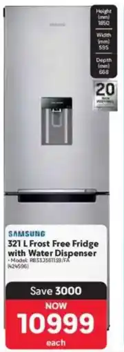 Makro SAMSUNG Frost Free Fridge with Water Dispenser offer