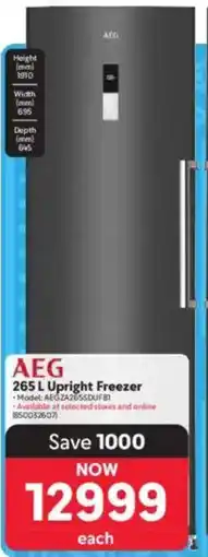 Makro AEG Upright Freezer offer
