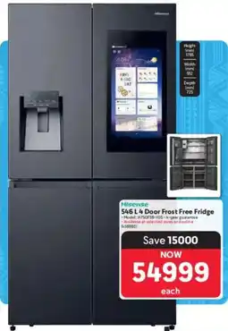 Makro Hisense 4 Door Frost Free Fridge offer