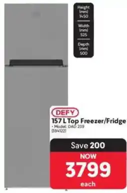 Makro DEFY Top Freezer/ Fridge offer