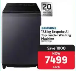 Makro SAMSUNG Bespoke AI Top Loader Washing Machine offer