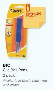 BIC Clic Ball Pens-2's Per Pack
