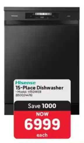 Makro Hisense 15-Place Dishwasher offer