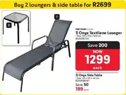 Makro Terrace Leisure Onyx Textilene Lounger offer
