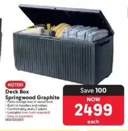 Makro KETER Deck Box Springwood Graphite offer