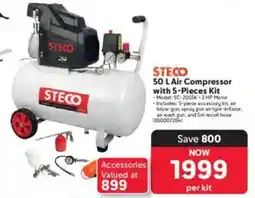 Makro STECO Air Compressor with 5-Pieces Kit offer