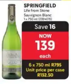 Makro SPRINGFIELD Life from Stone Sauvignon Blanc offer