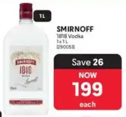 Makro SMIRNOFF 1818 Vodka offer