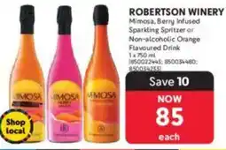 Makro ROBERTSON WINERY Mimosa, Berry Infused Sparkling Spritzer or Non-alcoholic Orange Flavoured Drink offer