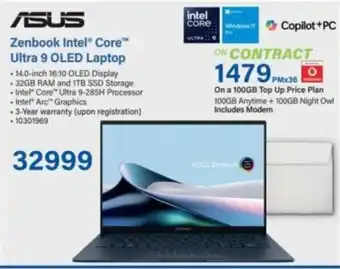 Incredible Connection ASUS Zenbook Intel Core Ultra 9 OLED Laptop offer