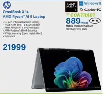 Incredible Connection HP OmniBook X 14 AMD Ryzen AI 5 Laptop offer