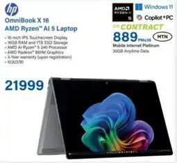 Incredible Connection HP OmniBook X 16 AMD Ryzen AI 5 Laptop offer