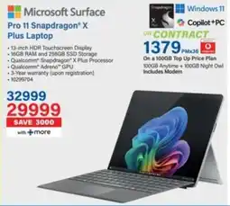 Incredible Connection Microsoft Surface Pro 11 Snapdragon X Plus Laptop offer