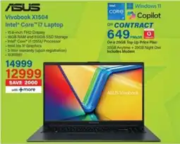 Incredible Connection ASUS Vivobook X1504 Intel Core i7 Laptop offer