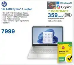 Incredible Connection HP 15s AMD Ryzen 3 Laptop offer