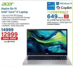 Incredible Connection Acer Aspire Go 15 Intel Core i7 Laptop offer