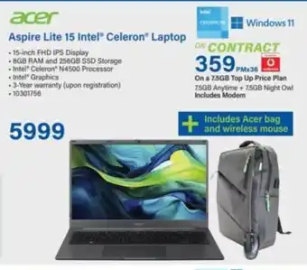Incredible Connection Acer Aspire Lite 15 Intel Celeron Laptop offer