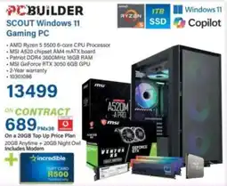 Incredible Connection PCBuilder Scout Windows 11 Gaming PC offer
