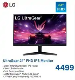 Incredible Connection LG UltraGear 24" FHD IPS Monitor offer