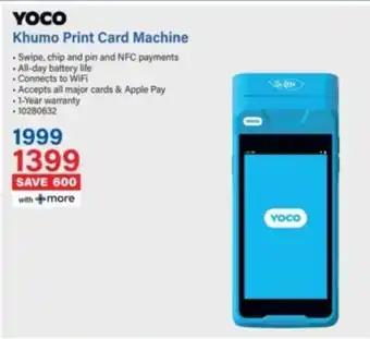 Incredible Connection YOCO Khumo Print Card Machine offer