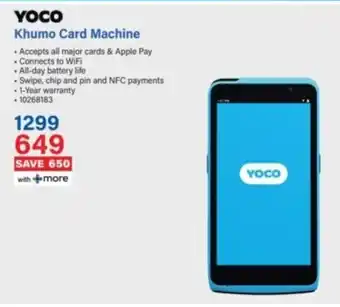 Incredible Connection Yoco Khumo Card Machine offer