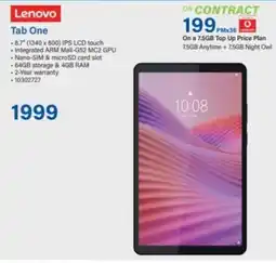 Incredible Connection Lenovo Tab One offer