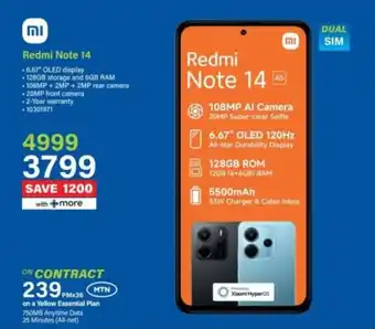 Incredible Connection Xiaomi Redmi Note 14 offer