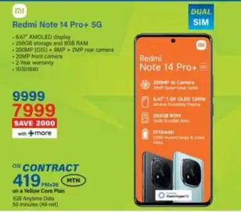 Incredible Connection Xiaomi Redmi Note 14 Pro+ 5G offer