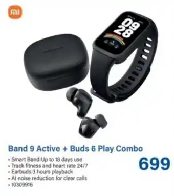 Incredible Connection Xiaomi Band 9 Active + Buds 6 Play Combo offer
