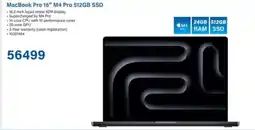 Incredible Connection MacBook Pro 16" M4 Pro 512GB SSD offer