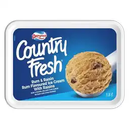 Pick n Pay Liquor Dairymaid Country Fresh Rum & Raisin Rum Flavoured Ice Cream With Raisins 1.8L offer