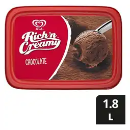 Pick n Pay Liquor Ola Rich n Creamy Chocolate Flavoured Ice Cream Tub 1.8L offer