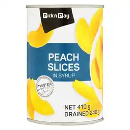 Pick n Pay Liquor PnP Peach Slices 410g offer
