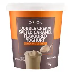 Pick n Pay Liquor PnP Double Cream Salted Caramel Flavoured Yoghurt 1kg offer
