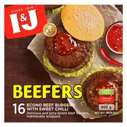 Pick n Pay Liquor I&J Beefers Burger Sweet Chilli 800g offer