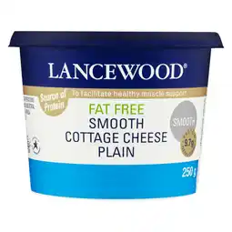 Pick n Pay Liquor Lancewood Fat Free Smooth Plain Cottage Cheese 250g offer