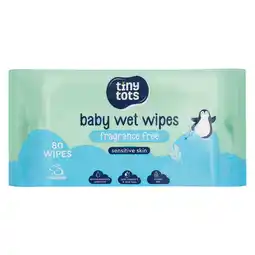 Pick n Pay Liquor PnP Tiny Tots Baby Wet Wipes Fragranced Free 80 Wipes offer