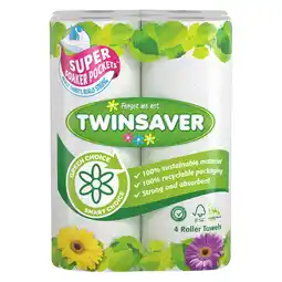 Pick n Pay Liquor Twinsaver Roller Towel 2 Ply White 4 Pack offer
