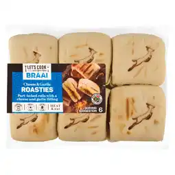 Pick n Pay Liquor PnP Let's Cook Braai Cheese & Garlic Bra Roasties 6 Pack offer