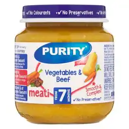 Pick n Pay Liquor Purity Jar Vegetables & Beef 125ml from 7 Months offer