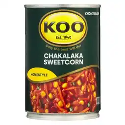 Pick n Pay Liquor Koo Chakalaka with Sweetcorn 410g offer