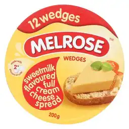 Pick n Pay Liquor Melrose Sweetmilk Cheese Wedges 200g offer