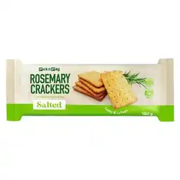 Pick n Pay Liquor PnP Rosemary Salted Crackers 180g offer