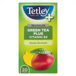 Pick n Pay Liquor Tetley Mango Flavoured Green Tea with Vitamin B5 20 Pack offer
