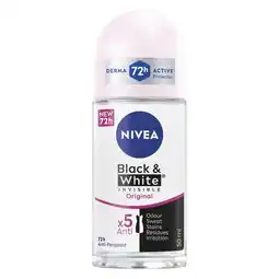 Pick n Pay Liquor Nivea Black & White Invisible Antiperspirant Roll-On 50ml offer