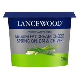 Pick n Pay Liquor Lancewood Medium Fat Spring Onion & Chives Cream Cheese 230g offer