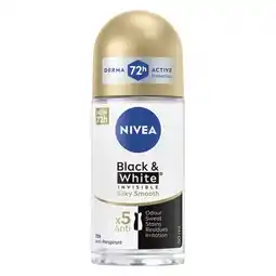 Pick n Pay Liquor Nivea Black & White Invisible Silky Smooth Roll-On 50ml offer